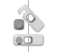 Harewu 5 cerraduras de seguridad para refrigerador para niños. Pestillos autoadhesivos protectores. Cerradura a prueba de pellizcos para niños pequeños y niños. Ideal para refrigeradores, armarios,