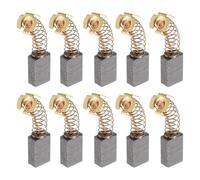 HARFINGTON 10 cepillos de carbono de 12 mm x 8 mm x 5 mm, cepillo de amoladora 64# de motor eléctrico, pieza de repuesto para amoladora angular, para máquina de corte, cepillos pulidores para