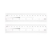 HARFINGTON 2 reglas flexibles de película de 6 pulgadas, 0.5 mm, regla recta plegable de plástico PET, herramienta de medición suave para fábrica, transparente