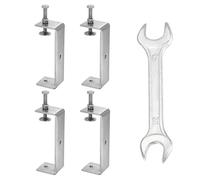 HARFINGTON 4 abrazaderas C de acero inoxidable 304 mini de 130 mm de ancho, abrazadera en U galvanizada pequeña para carpintería, soldadura, construcción, montaje en el hogar