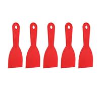HARFINGTON 5 espátulas de plástico flexible de 7,6 cm de ancho, herramienta de raspador de pintura para pegar paneles de yeso, esparcir pintura, arañar la pared, color rojo