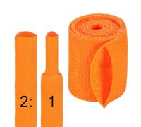 HARFINGTON Funda trenzada termorretráctil de relación 2:1 de 1-3/16 pulgadas de diámetro interior de 3 pies para telar de alambre trenzado para automóvil, protección de tubo retráctil para arnés de