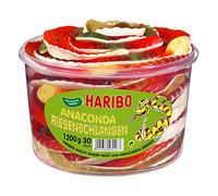 Haribo Anaconda serpentelli gigantes, Gominolas de Fruta, pasteles, 30 unidades, 1200 g