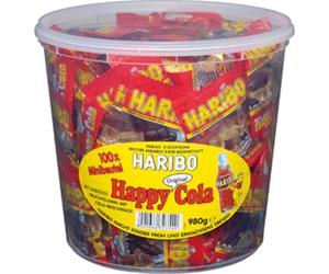Haribo feliz Cola mini bolso, recipiente redondo, de 200 piezas (2 x 980g)
