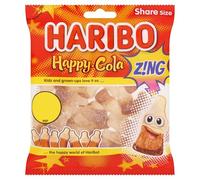HARIBO Happy Cola Zing - Bolsa de tamaño compartido, 140 gramos
