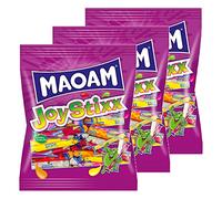 Haribo maoam joystixx, Juego de 3, kaubonbon Stripes, Joy Stixx, Caramelos, en bolsa, bolsa, 975 g