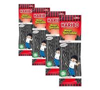 Haribo - Mega Torcidas, Sabor Regaliz, 200 gr (Paquete de 4)
