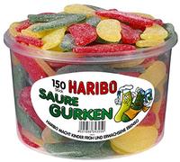 HARIBO - Pepinos agrios - Goma de vino/goma de frutas - Caja de 150 unidades