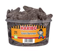 Haribo Regaliz | Bombas Saladas De Regaliz | Regaliz Haribo Negro | Regaliz Aleman | 150 Pack | 1200 Gramo Total