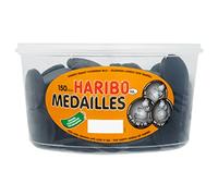 Haribo Regaliz | Medallas De Regaliz | Regaliz Haribo Negro | Regaliz Aleman | 150 Pack | 1200 Gramo Total