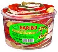 Haribo Riesenschlangen, Gominolas de Fruta, 30 Unidades, Tarro de 1200 g