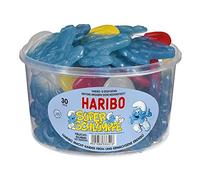 Haribo Super Pitufo 30 piezas en lata redonda, 1440g cada una, 3 latas redondas