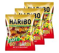 Haribo Zumo Oro Osos, 3 Unidades, Ositos de Goma, Vino Goma, Golosinas, en Bolsa, Bolsa