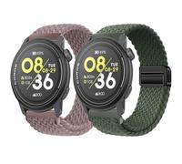 Harikiri 2 Pack 2 Correas Magnéticas Tejidas Compatibles con COROS PACE 3/APEX 2 PRO/APEX PRO/APEX de 46 mm para Hombres y Mujeres, Transpirables, Ajustables (Multicolor)