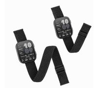 Harikiri 2 Pièces Correa Deportiva Nailon para Tobillo y Brazo Compatible avec Amazfit Bip 6/Bip 5 Liberación Rápida Para Garmin Venu 3/4 45mm Venu 2 Vivoactive 4 Forerunner 255/265 (longitud 22-38CM)
