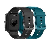 Harikiri 2 Piezas 19mm Correa para GRV FC1 Correa Repuesto Silicona Suave para Veryfitpro ID205/ID205L/ID205S Hama 4900/5910 para Yamay Fitness GRV Willful Popglory Blackview