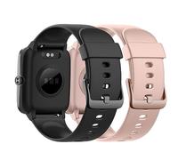 Harikiri 2 Piezas 19mm Correa para GRV FC1 Correa Repuesto Silicona Suave para Veryfitpro ID205/ID205L/ID205S Hama 4900/5910 para Yamay Fitness GRV Willful Popglory Blackview