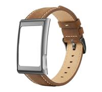 Harikiri Correa Piel Compatible con Amazfit Helio Strap Carcasa Protectora Totalmente Metálica para Entrenamiento Alta Intensidad, Correa Repuesto Suave Ajustable Liberación Rápida para Mujer Hombre