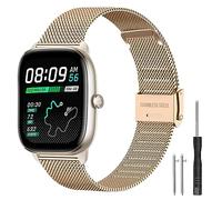 Harikiri Metal Correa Compatible con Amazfit GTS 4 Mini/GTS 4/GTS 3/GTS 2e/GTS 2 Mini/GTS 2/GTS,20mm Ajustable Acero Inoxidable Correa para Huawei GT3/GT2 42 mm, Samsung Galaxy Watch 5/4