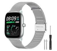 Harikiri Metal Correa Compatible con Amazfit GTS 4 Mini/GTS 4/GTS 3/GTS 2e/GTS 2 Mini/GTS 2/GTS,20mm Ajustable Acero Inoxidable Correa para Huawei GT3/GT2 42 mm, Samsung Galaxy Watch 5/4