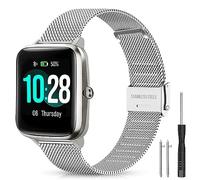 Harikiri Metal Correa Compatible con Fitpolo H205L,19mm Correas para GRV FC1,Hama 5910/4900,LETSACTIV ID205U,Vowtop ID205U,Veryfitpro 205/205L/205U/205G,Umidigi Uwatch3,Yamay fitness SW021/SW023