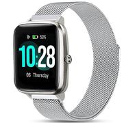 Harikiri Metal Correa Compatible con Fitpolo H205L,19mm Correas para GRV FC1,Hama 5910/4900,LETSACTIV ID205U,Vowtop ID205U,Veryfitpro 205/205L/205U/205G,Umidigi Uwatch3,Yamay fitness SW021/SW023