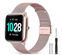 Harikiri Metal Correa Compatible con Fitpolo H205L,19mm Correas para GRV FC1,Hama 5910/4900,LETSACTIV ID205U,Vowtop ID205U,Veryfitpro 205/205L/205U/205G,Umidigi Uwatch3,Yamay fitness SW021/SW023