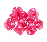 Harilla 10 Uds. Dados Poliédricos D10 Caras, Rosa