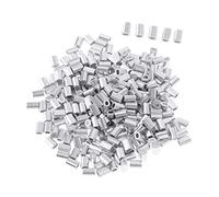 Harilla 100 Uds. Oval Aluminio Pesca Engarzados Pesca Tubo Sedal Tubo Conector Engaste Manga, 1mm