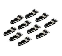 Harilla 10x Corsé Liguero Agarres de Cinturón Extremos de Liguero Clips de Medias de Calcetería, Negro, Individual