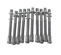 Harilla 10x Varillas de Tensión de Tambor, Tornillos de Tensión de Tom con Tuercas de Rueda para Accesorios de Instrumentos de Percusión de Caja, 6x50mm