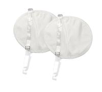 Harilla 2 almohadillas para axilas, invisibles, reutilizables y transpirables, absorbentes del sudor, para hombres y mujeres, Blanco