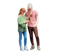 Harilla 2 Figuras de pintadas a Mano, Escala 1:64, colección de Personajes de Diorama, Figuras de Diorama en Miniatura para diseño de escenas en, Combinación de Calles