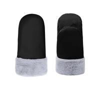 Harilla 2 guantes para cochecito, cálidos, accesorios para cochecito, manoplas universales para cochecito, carrito de golf, carrito de compras, negro