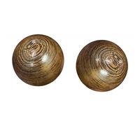 Harilla 2 piezas de bolas de madera pa de manos, regalos de ación, pelotas de mano de ejercicio chinas suaves y compactas pa personas de, 5cm Marrón