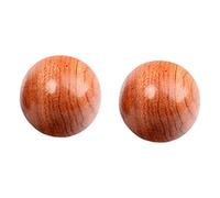 Harilla 2 piezas de bolas de madera pa de manos, regalos de ación, pelotas de mano de ejercicio chinas suaves y compactas pa personas de, 5cm Rojo Marrón
