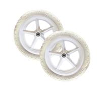 Harilla 2 Ruedas Giratorias de 12 Pulgadas para Ruedas de Soporte para Neumáticos, Antideslizantes, Suaves, Sin Inflar, Agarre Fuerte, Blanco
