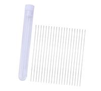 Harilla 20 Piezas Agujas de Cuenta, Agujas de Abalorios, Herramienta de Reparación de de Joyería,con Botella de Tubo de Almacenamiento