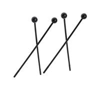 Harilla 2x 1 Par de Palillos de Percusión de Plástico para Niños, Musical, Negro, 265mm
