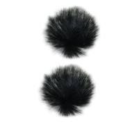 Harilla 2x Funda para micrófono Funda antiviento para micrófono Accesorios para micrófono Fundas antiviento Protector de micrófono peludo para grabación en, 0.5 Cm de Diámetro