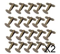 Harilla 2X Paquete de 20 Almohadillas para Gemelos de Bronce de 12 Mm con Fornituras para Gemelos