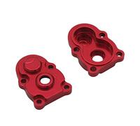 Harilla 2x1:24 Control Remoto Coche Puerta Puente actualización RC Coche Delantero y Trasero Puerta Puente Engranaje Cubierta para FCX24 Modelo DIY, Rojo