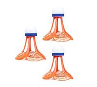 Harilla 3 Piezas de bádminton a Prueba de Viento, Entrenamiento Deportivo en Interiores y Exteriores, Volantes de bádminton, Pelotas de bádminton para Playas, Naranja