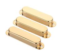 Harilla 3x Cubierta de Pastilla de Guitarra Cubiertas de Pastillas de Bobina Simple Piezas de Fácil Instalación Fácil de Quitar Carcasa Cerrada Profesionales, Oro