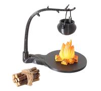 Harilla 5 Estufas Colgantes para Casa de Muñecas a Escala 1/12 con Simulación de Tocón de Madera, Kit de Mini Campamento para Diorama, Estación de Tren Y Jard, Style C
