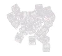 Harilla 50 cubitos de hielo falsos de resina, accesorios realistas, pequeños adornos coleccionables, decoración de paisajes para casa de muñecas, vajilla para