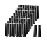 Harilla 50 tubos de bálsamo labial redondos y giratorios para mujeres y niñas. Tubos cosméticos para bálsamo labial, perfume sólido, Negro