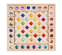 Harilla 54 Piezas Bloques de Acrílico Bloques de Construcción Bloques Educativos Bloques Sensoriales con Madera de y Inserciones Translúcidas Adecuados, Gelatina Gema Acrílica