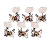 Harilla 6 Clavijas de Afinación de Guitarra Clásica de Engranaje Abierto, Llave de Afinación 3L3R, Piezas de Guitarra