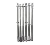 Harilla 6 Tornillos Tensores con Tuercas de Rueda para Piezas de Batería, 6mmx100mm